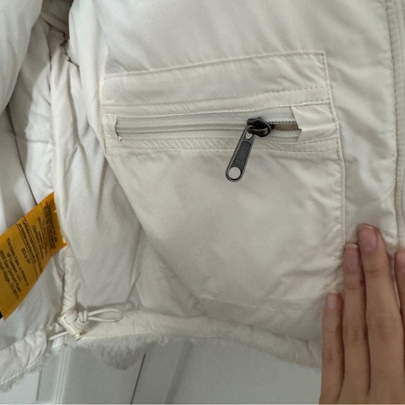 North Face White Nuptse Down Teddy Puffer Jacket Size L - Picture 6 of 10